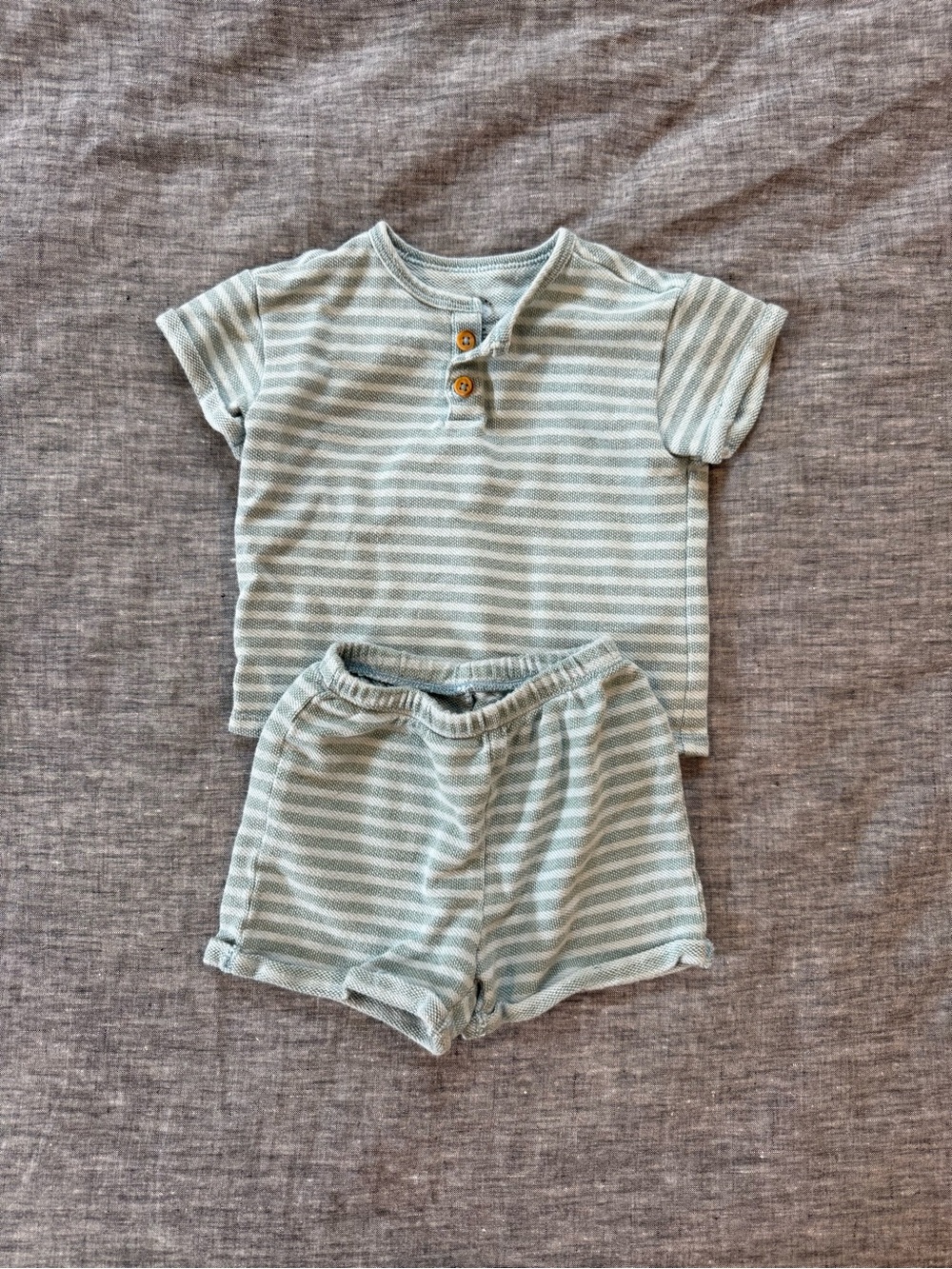Cloud island matching summer set, aqua stripe